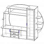 Схема сборки Стенка для гостиной Радуга Люкс BMS
