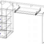 Чертеж Компьютерный стол Тунис-4 BMS