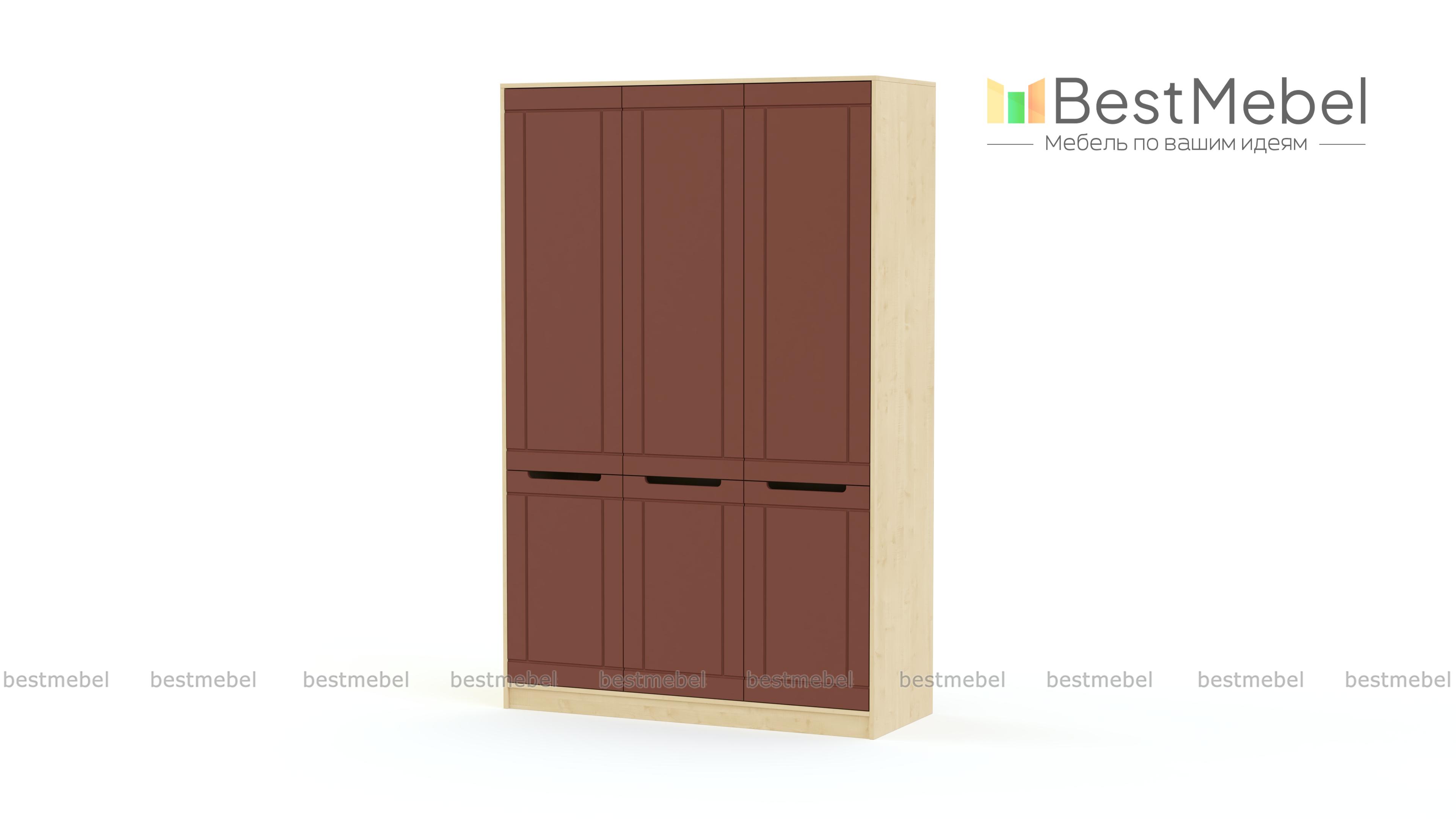 Шкаф 3-х створчатый Флоренция BMS - Фото