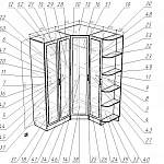 Схема сборки Угловой шкаф Астория 3 BMS