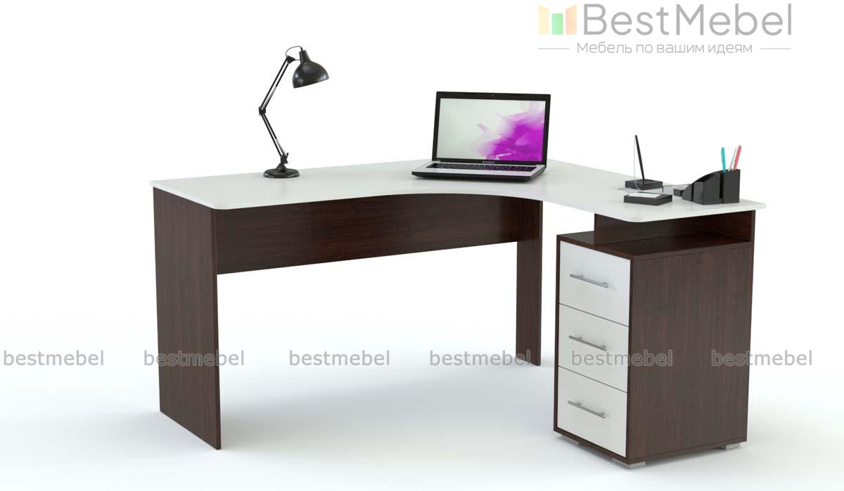 Угловой письменный стол Лайт-2У с ящиками BMS - Фото