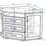 Чертеж Угловой комод Классик 14 BMS