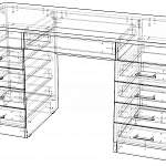 Чертеж Письменный стол Милания-10 BMS