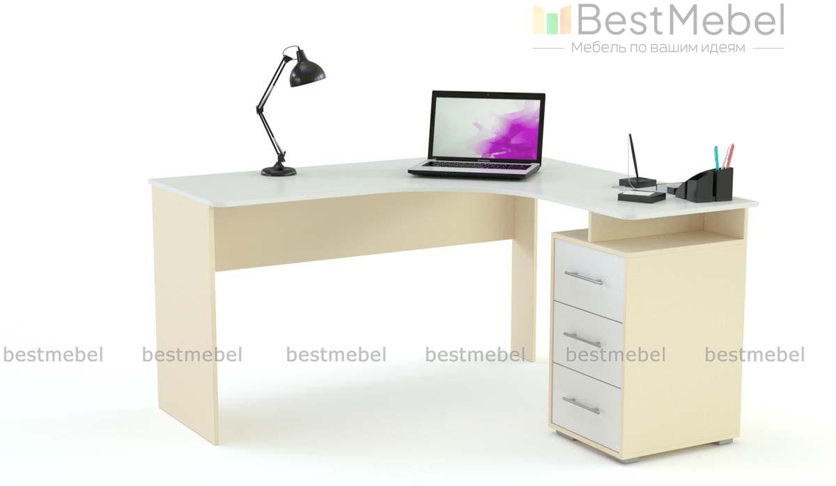 Угловой письменный стол Лайт-2У с ящиками BMS - Фото