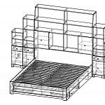 Чертеж Кровать с полками Молли 45 BMS