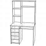 Схема сборки Компьютерный стол Милак глянец 11 BMS