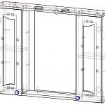 Чертеж Зеркало для ванной комнаты Электра 3 BMS