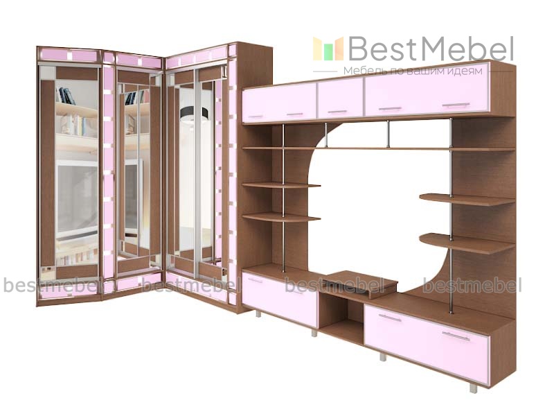 Стенка со шкафом-купе Новинка 2 BMS