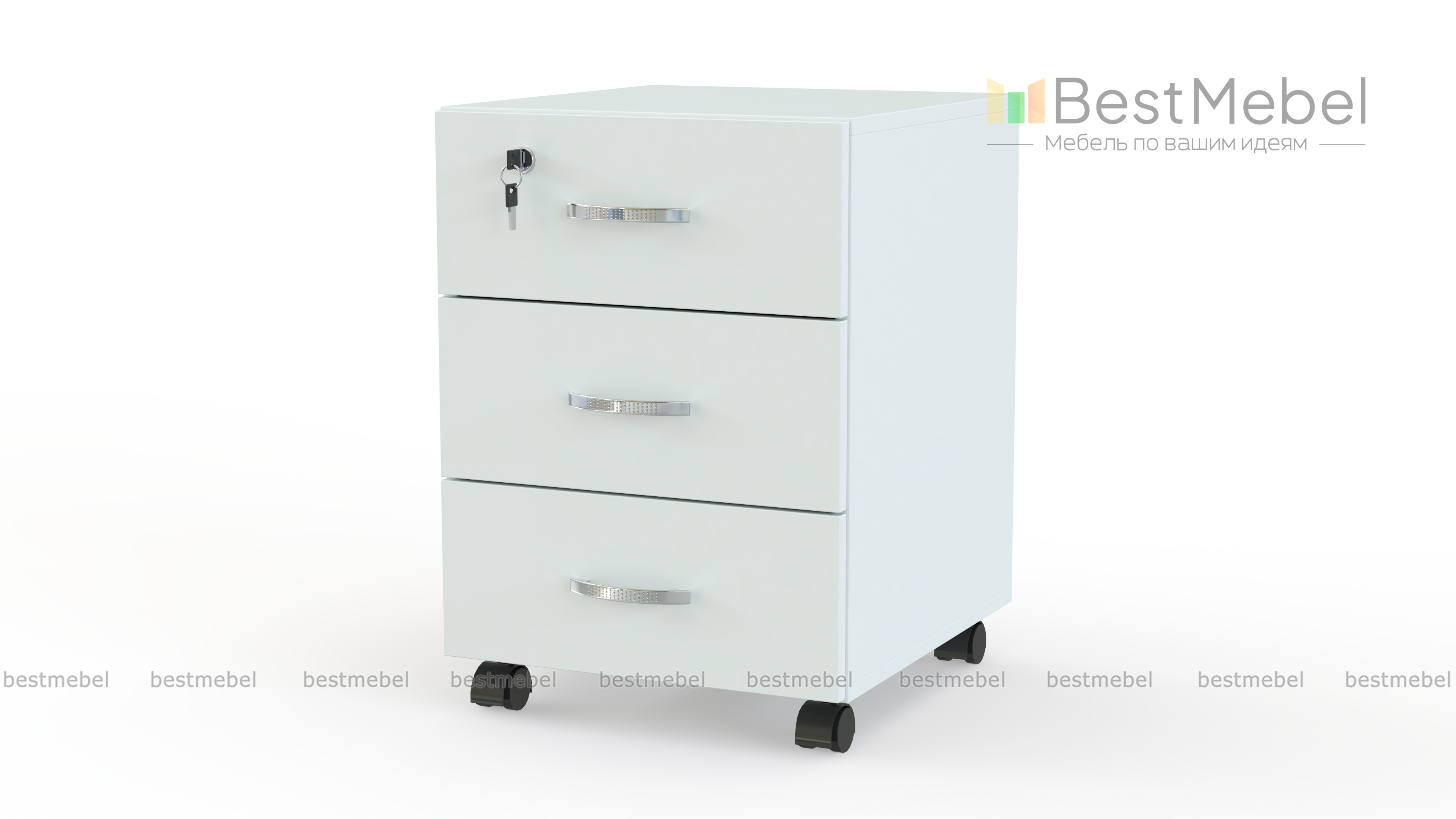 Тумба Мобильная с замком S2 BMS