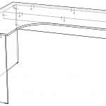 Чертеж Стол эргономичный СТУ-правый BMS