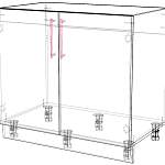 Шкаф нижний 2 двери Лайт BMS