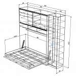 Чертеж Шкаф-кровать трансформер Шелли 28 BMS