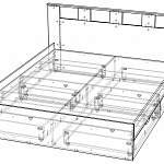 Чертеж Кровать Европа BMS