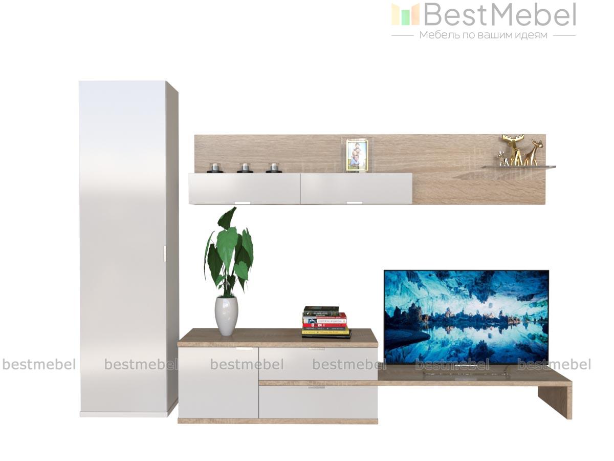 Гостиная Верона белый глянец BMS - Фото