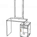 Чертеж Туалетный стол Силуэт BMS