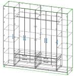 Чертеж Шкаф распашной Лондон 7 BMS