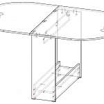 Чертеж Кухонный стол СП-12 BMS