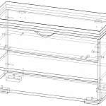 Чертеж Тумба для обуви 08.57 Лайт BMS