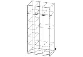 Распашной шкаф Вилета 6  (1200х2600х700)