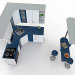 Кухня с барной стойкой Альба-1 BMS - Фото 2