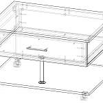 Чертеж Столик журнальный Полярис с ящиком BMS
