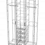 Чертеж Шкаф распашной Шкафыч-14 BMS