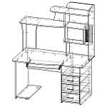 Чертеж Компьютерный стол Орион 3.10 BMS