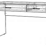 Чертеж Стол письменный С110 BMS