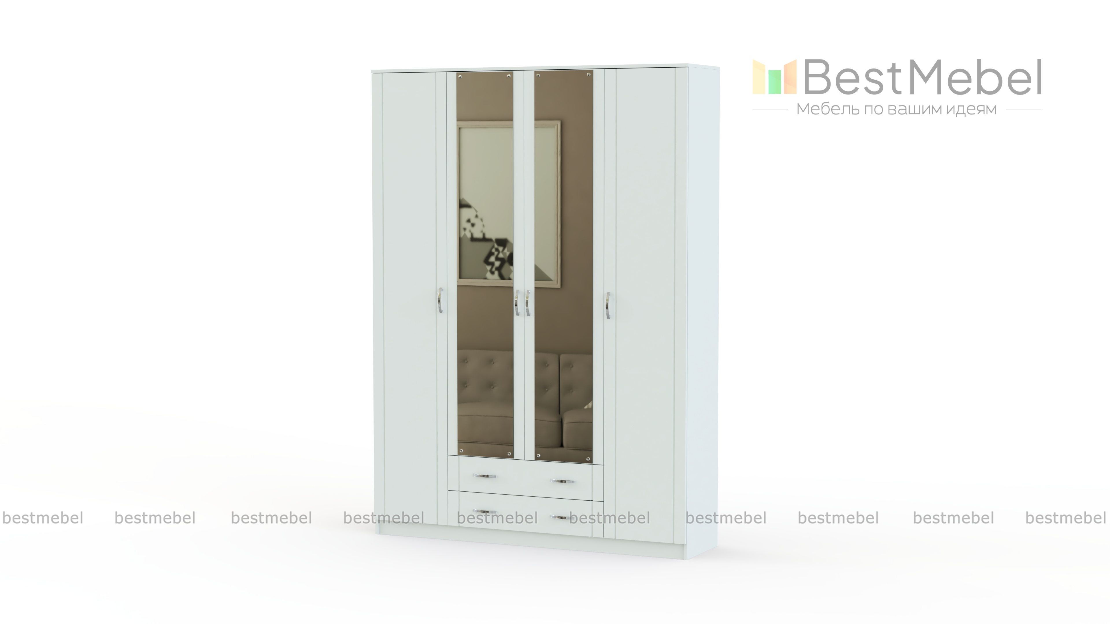 Шкаф 4-х дверный 8.04 Лотос BMS