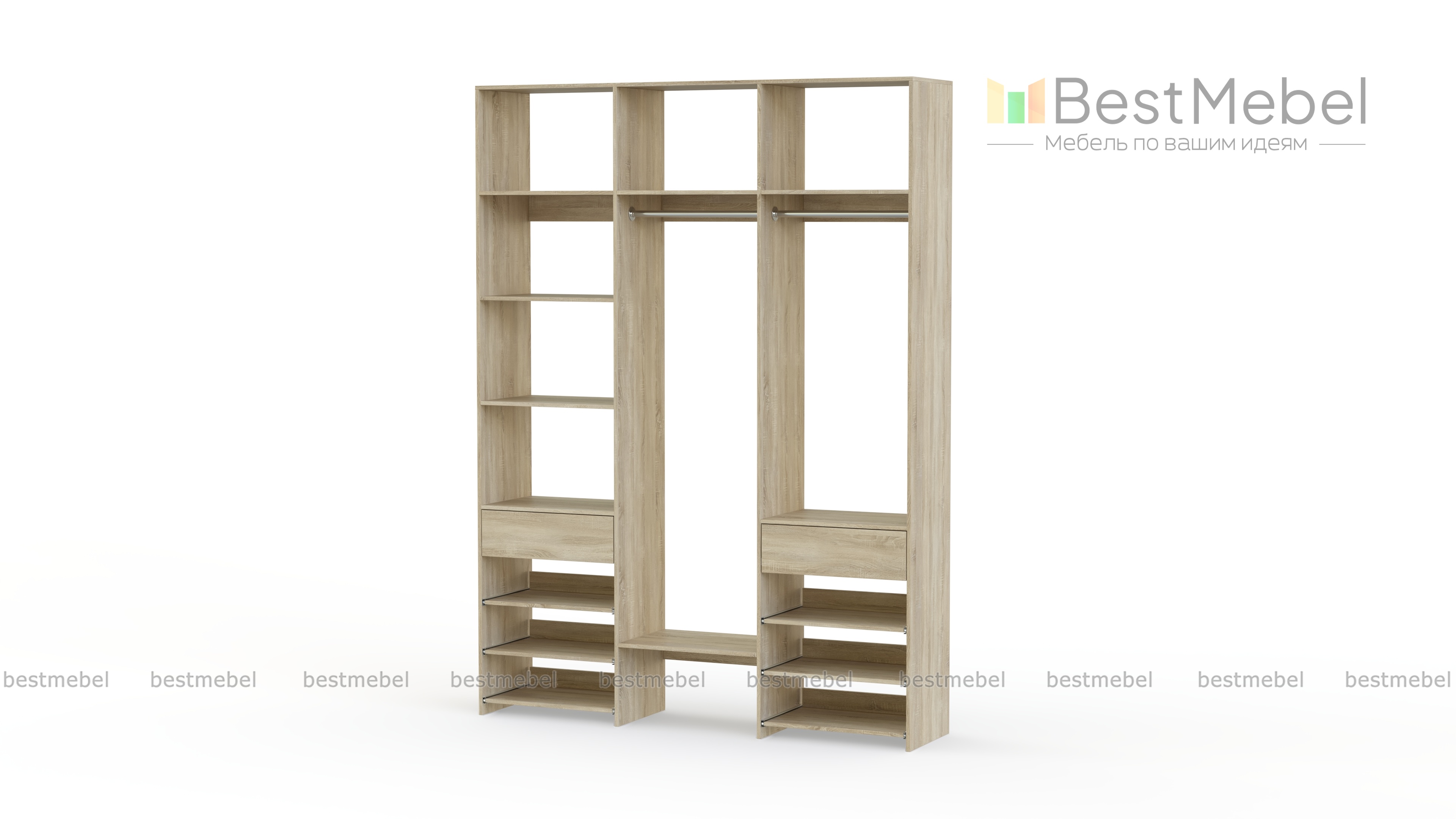 Стеллаж для одежды Мирта 89 BMS