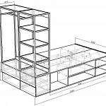 Чертеж Кровать Платса Platsa 4