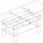 Чертеж Стол журнальный Шафран 8 BMS