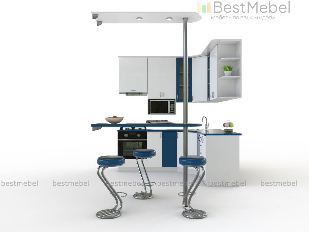 Кухня с барной стойкой Альба-1 BMS - Фото