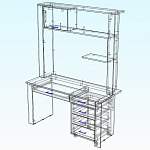 Чертеж Стол с тумбой Скай СК 14 BMS