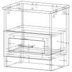Чертеж Прикроватная тумба Светлана M1 BMS